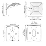 Stylish Aluminum Alloy Sunshade with Multicolor Woven Fabric - Durable and Modern Design zy-022