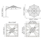 Premium Sunshade with Color-Woven Fabric and Durable Aluminum Alloy Frame zy-024-2