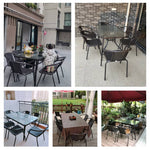 Stylish Black PE Rattan Table with Durable Galvanized Steel Frame zy-027-1