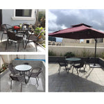 Stylish Black PE Rattan Table with Durable Galvanized Steel Frame zy-027-1