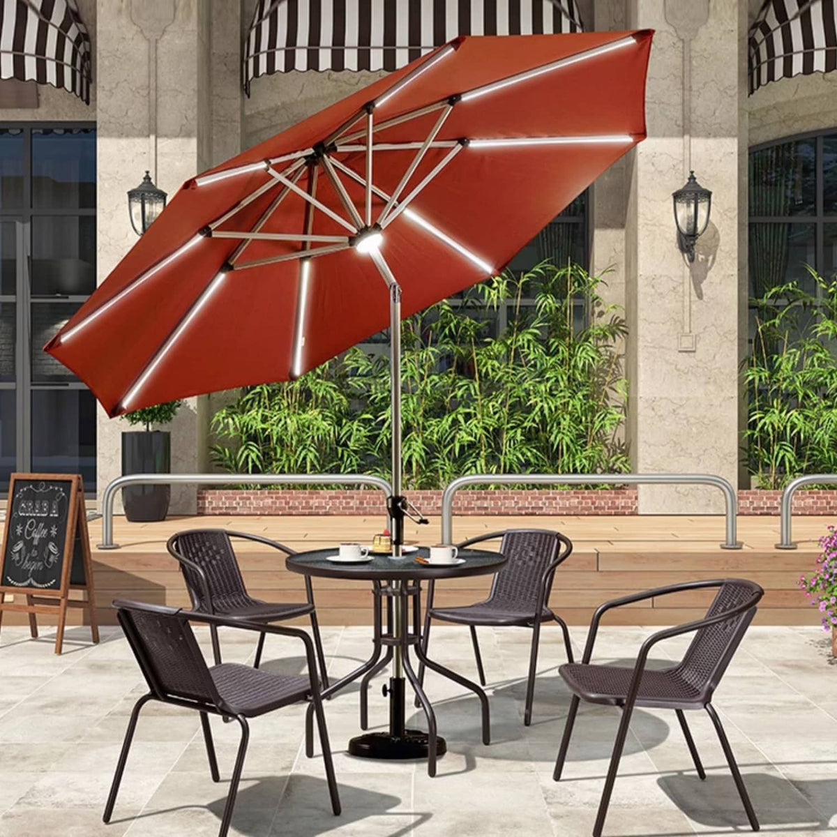 Stylish Black PE Rattan Table with Durable Galvanized Steel Frame zy-027-1