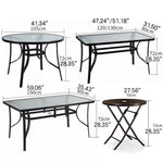 Stylish Black PE Rattan Table with Durable Galvanized Steel Frame zy-027-1