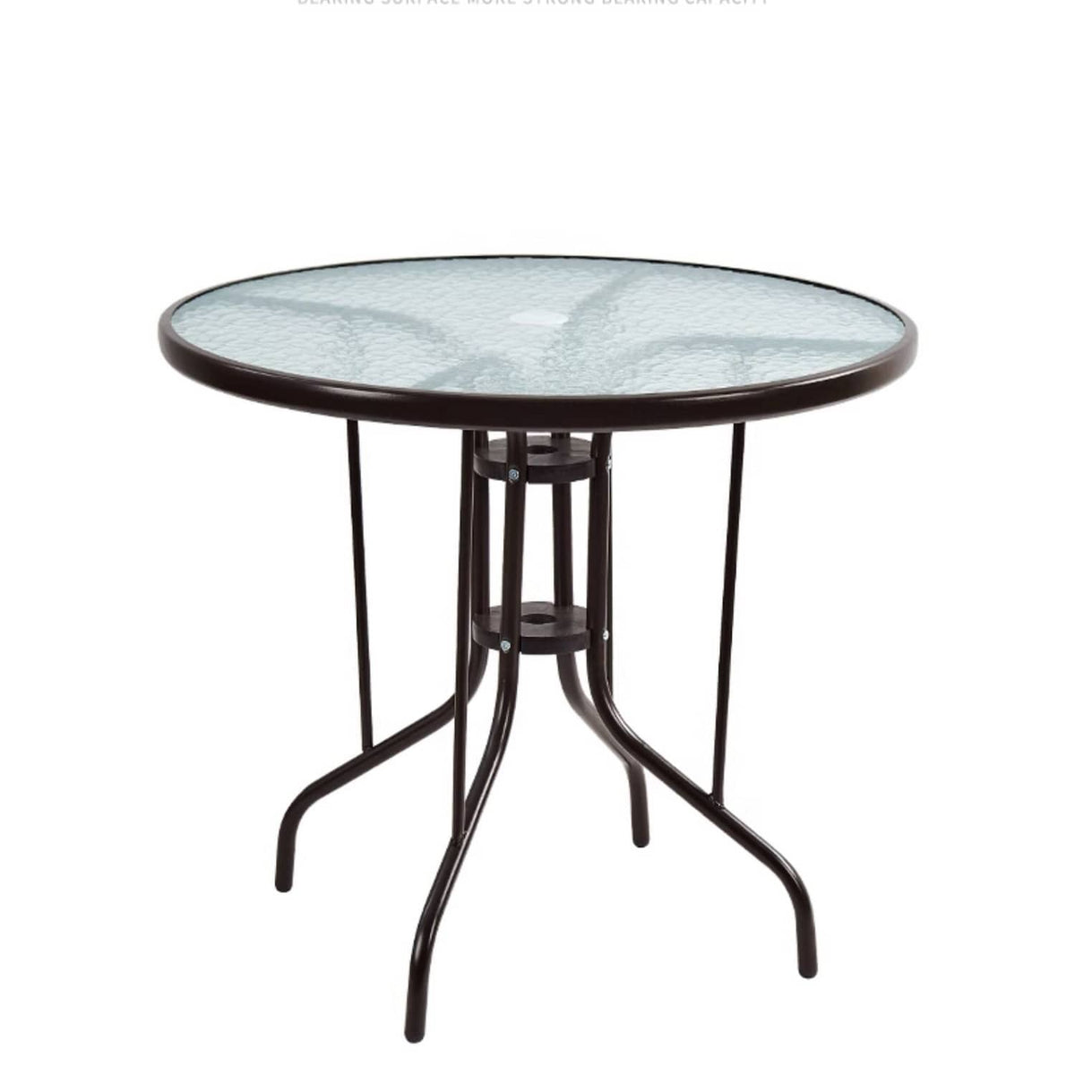 Elegant Dark Brown PE Rattan Table with Sturdy Galvanized Steel Frame zy-029