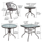 Elegant Dark Brown PE Rattan Table with Sturdy Galvanized Steel Frame zy-029