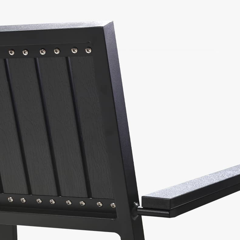 Durable Black WPC Table with Sleek Modern Design for Outdoor and Indoor Use zy-034