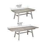 Shop Durable Gray WPC Aluminum Alloy Table – Perfect for Modern Outdoor Spaces zy-036