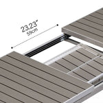 Shop Durable Gray WPC Aluminum Alloy Table – Perfect for Modern Outdoor Spaces zy-036