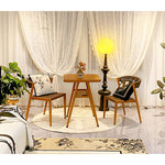 Modern Patio Table - Faux Rattan & Aluminum Alloy in Brown, Gray & White Finish zy-041