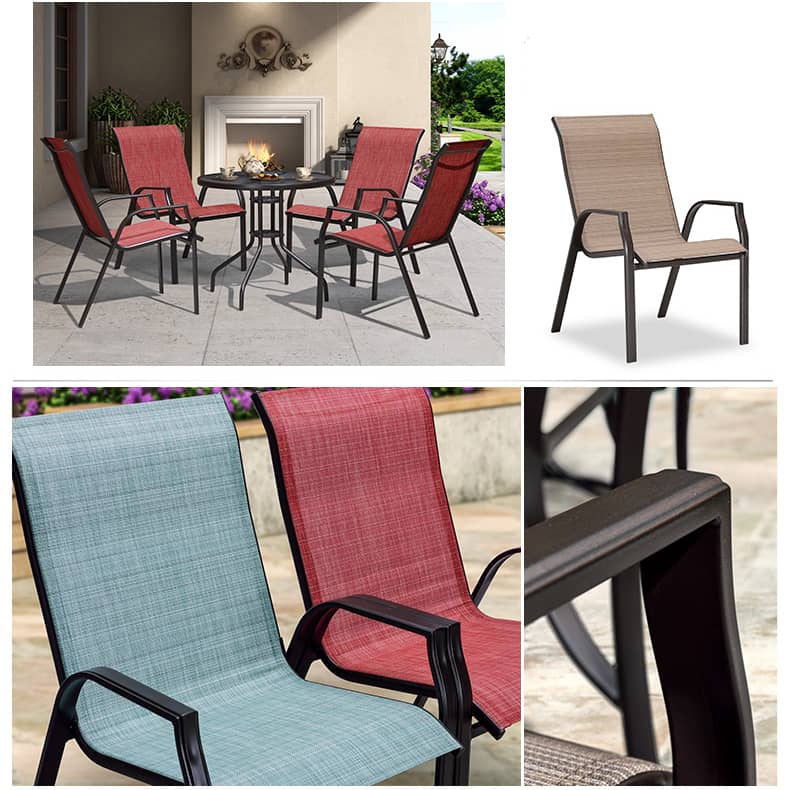 Sleek Modern Chair: Brown Black PVC with Galvanized Steel Frame and PE Rattan Detailing zy-149