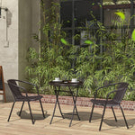 Stylish Modern Table with Black Glass Top and Durable Brown Steel Frame zy-268