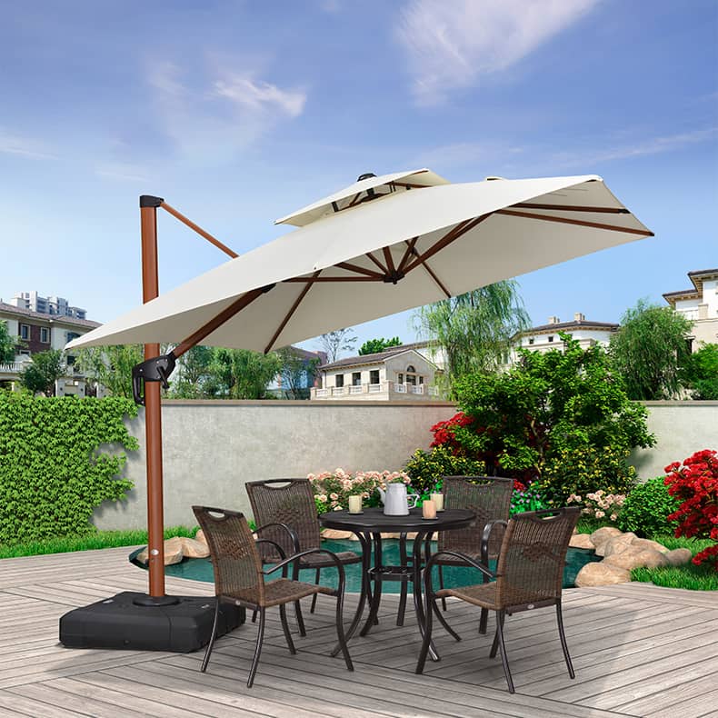 Stylish Aluminum Alloy Sunshade with Durable Woven Fabric for Ultimate UV Protection zy-55