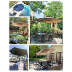 Stylish Aluminum Alloy Sunshade with Durable Woven Fabric for Ultimate UV Protection zy-55