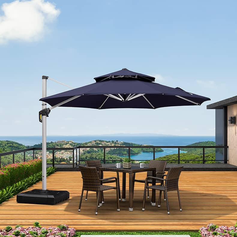 Elegant Aluminum Alloy Sunshade with Color-Woven Fabric for Ultimate Outdoor Enjoyment zy-56-2