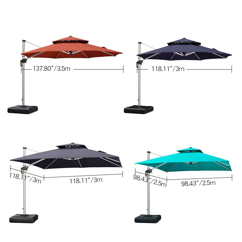 Elegant Aluminum Alloy Sunshade with Color-Woven Fabric for Ultimate Outdoor Enjoyment zy-56-2