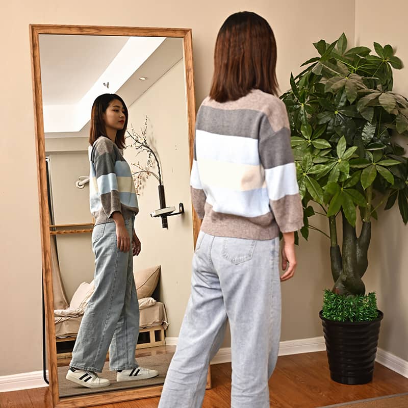 鏡 ナチュラル ダークブラウン 鏡/スチール xsgyp-01-mirror