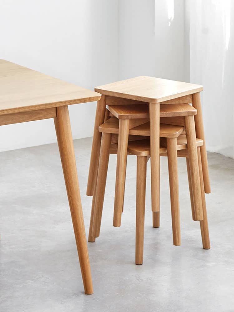 スツール ナチュラル ダークブラウン オーク材 ysys-b3137-stool